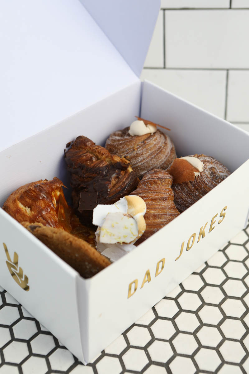 Box of assorted bakes from Mr Holmes Bakehouse