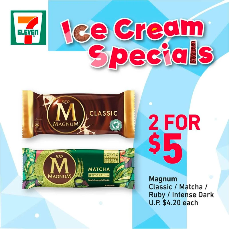 7-11 magnum ice cream promo 2 for $5