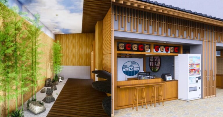 Collage Of Joya Onsen Design