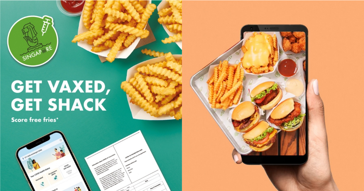 Collage Of Shake Shack Get Vaxed Get Shack