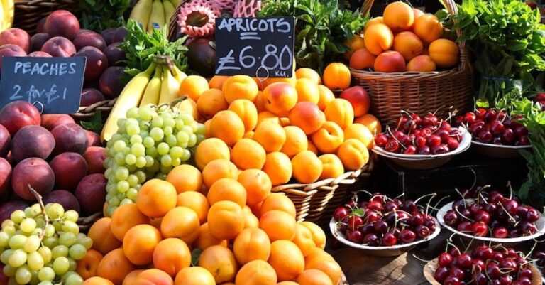 A array of stone fruits such as apricots, peaches and cherries