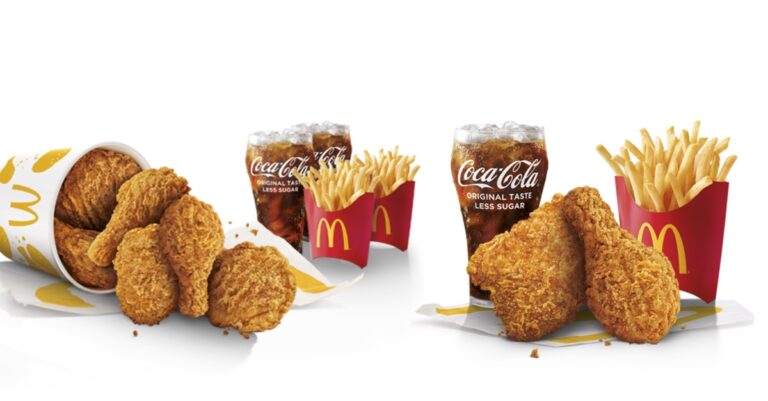 A collage of Chicken McCrispy meals