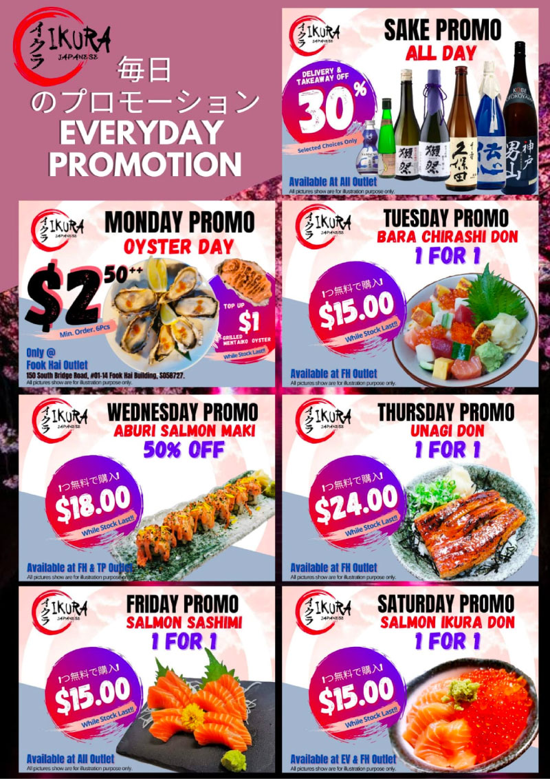 Ikura SG everyday 1-for-1 Promotions