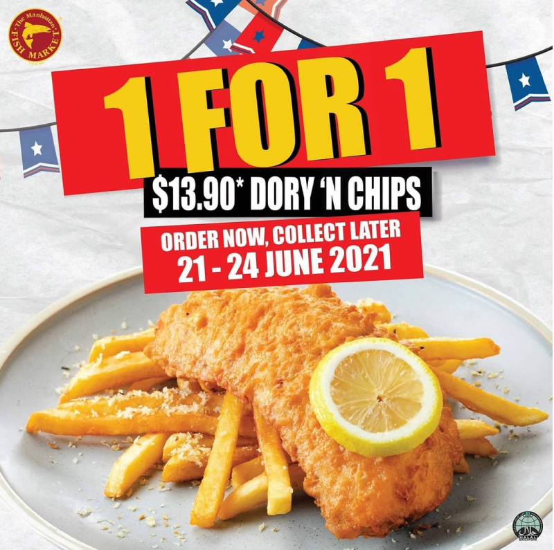 Manhattan Fish Market 1-for-1 dory n chips promo