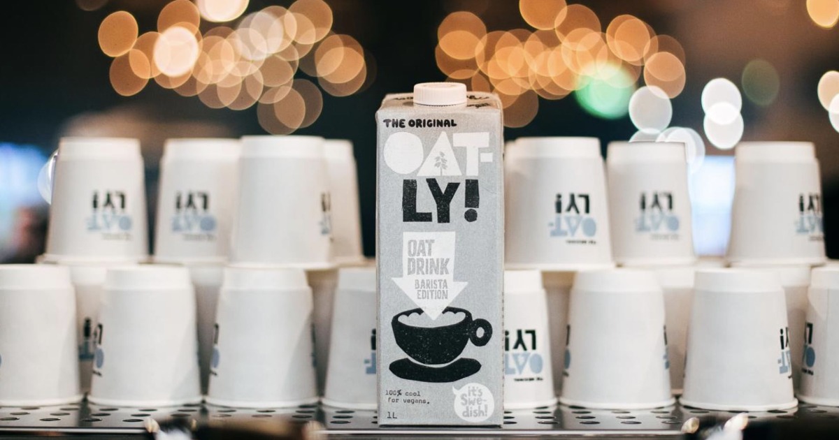 Carton of Oatly milk