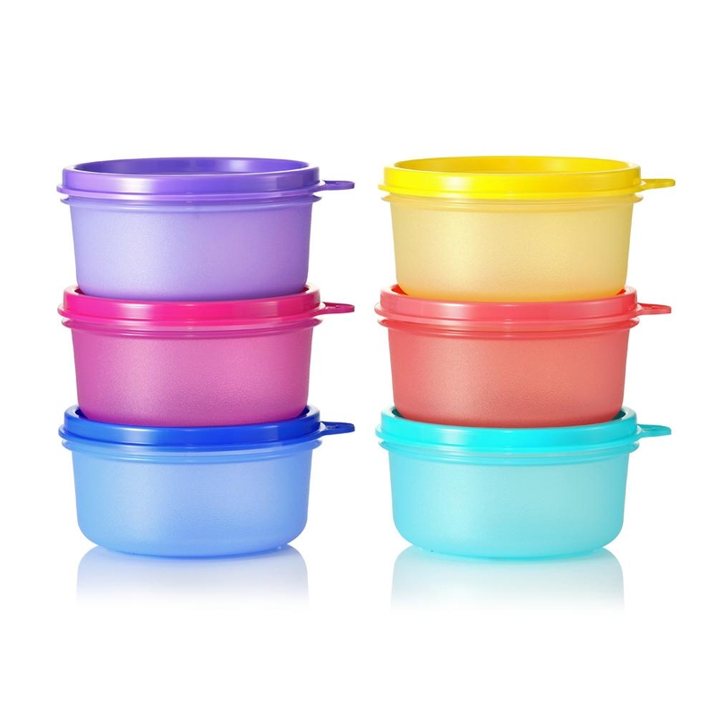 Colourful stackable Tupperware