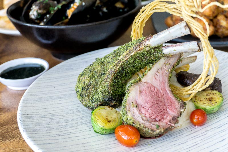 Herbed Roasted Rack of Lamb fro dining-in updates