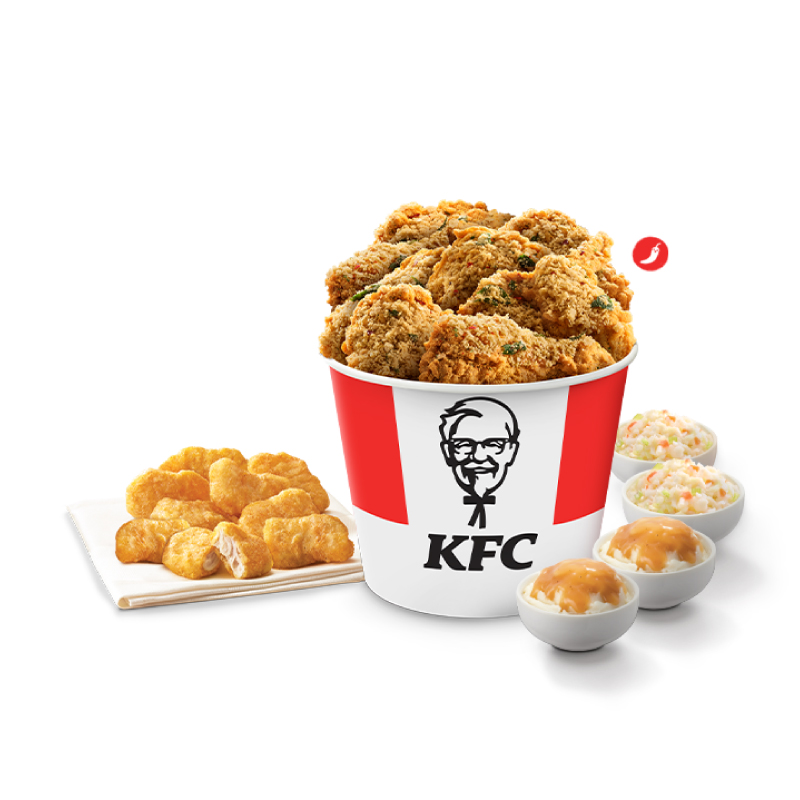 a picture of KFC Cereal Chicken family feast