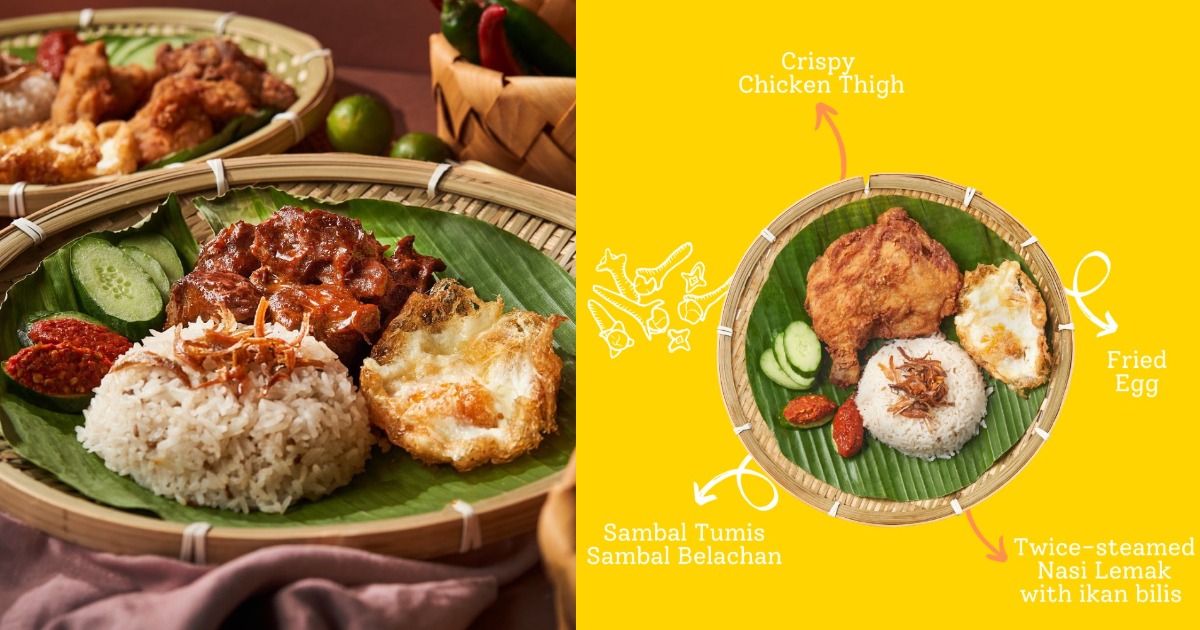 Collage of OG Lemak's Beef Rendang and OG Lemak Set