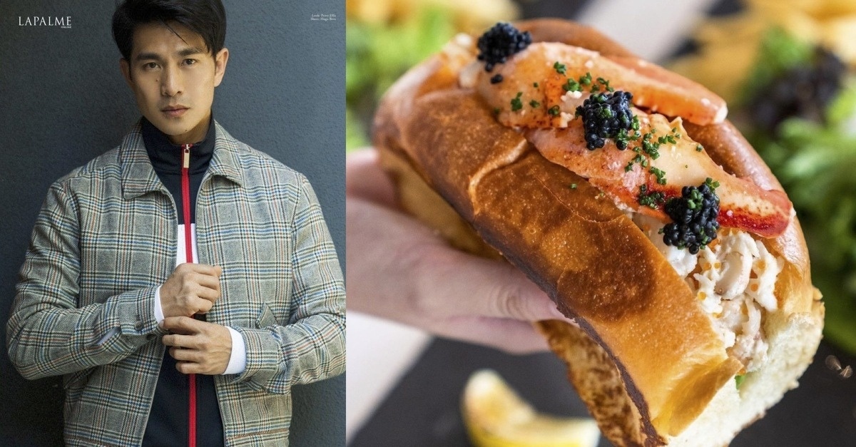 A collage of Pierre Png and a lobster roll