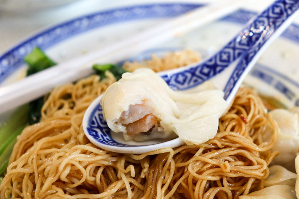 Closeup shot of Chek Kin dumpling