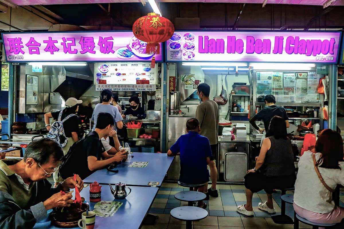 claypotrice2 claypot rice singapore - lian he ben ji stallfront