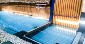 Hot and cold baths inside Joya Onsen