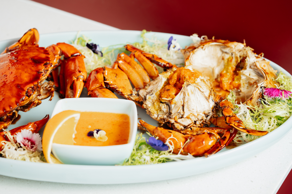 Baked Live Crab with Golden Malt Honey - OCBC Cards Dining Deals