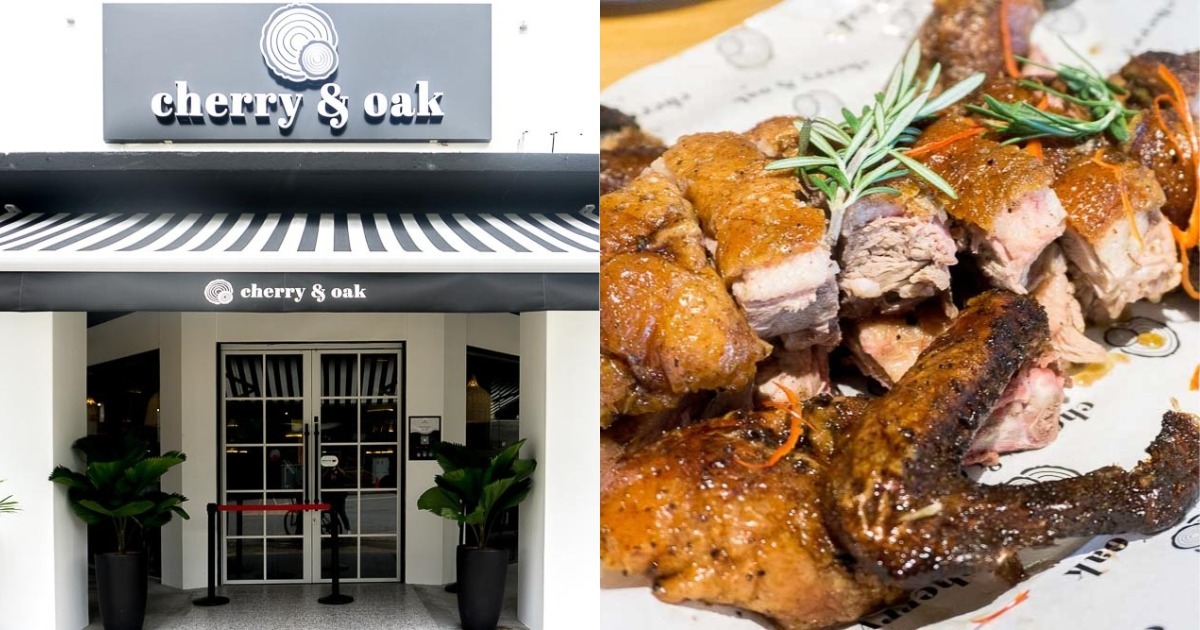 Collage of Cherry & Oak entrance and Whole Irish Duck