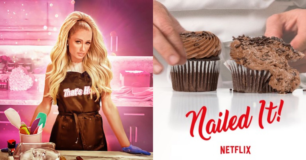 Collage of cooking shows on Netflix