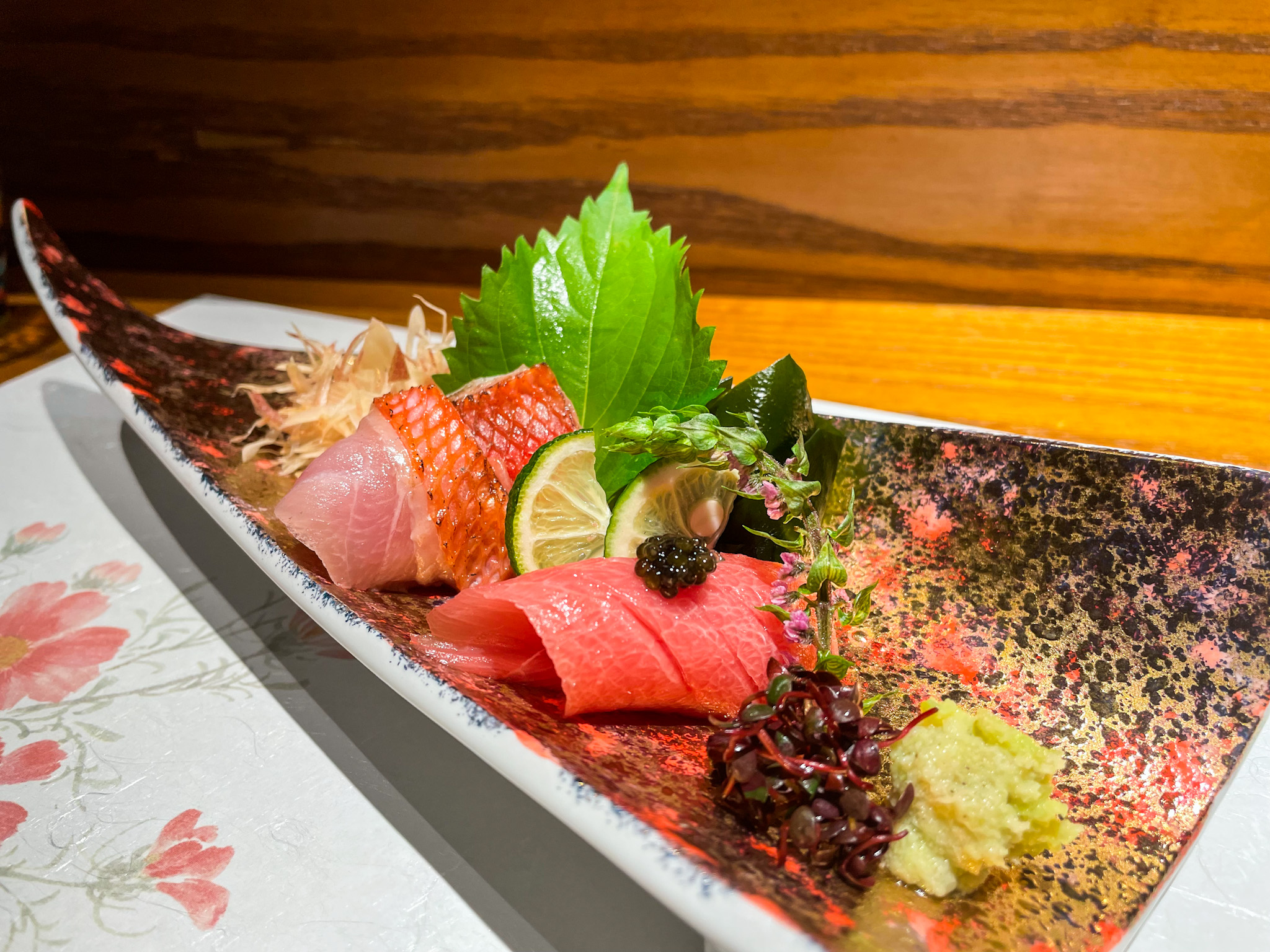 sashimi at sushi ichizuke