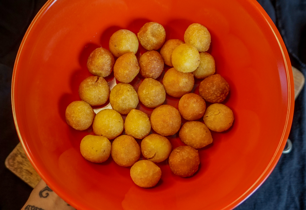 A close up of naked balls