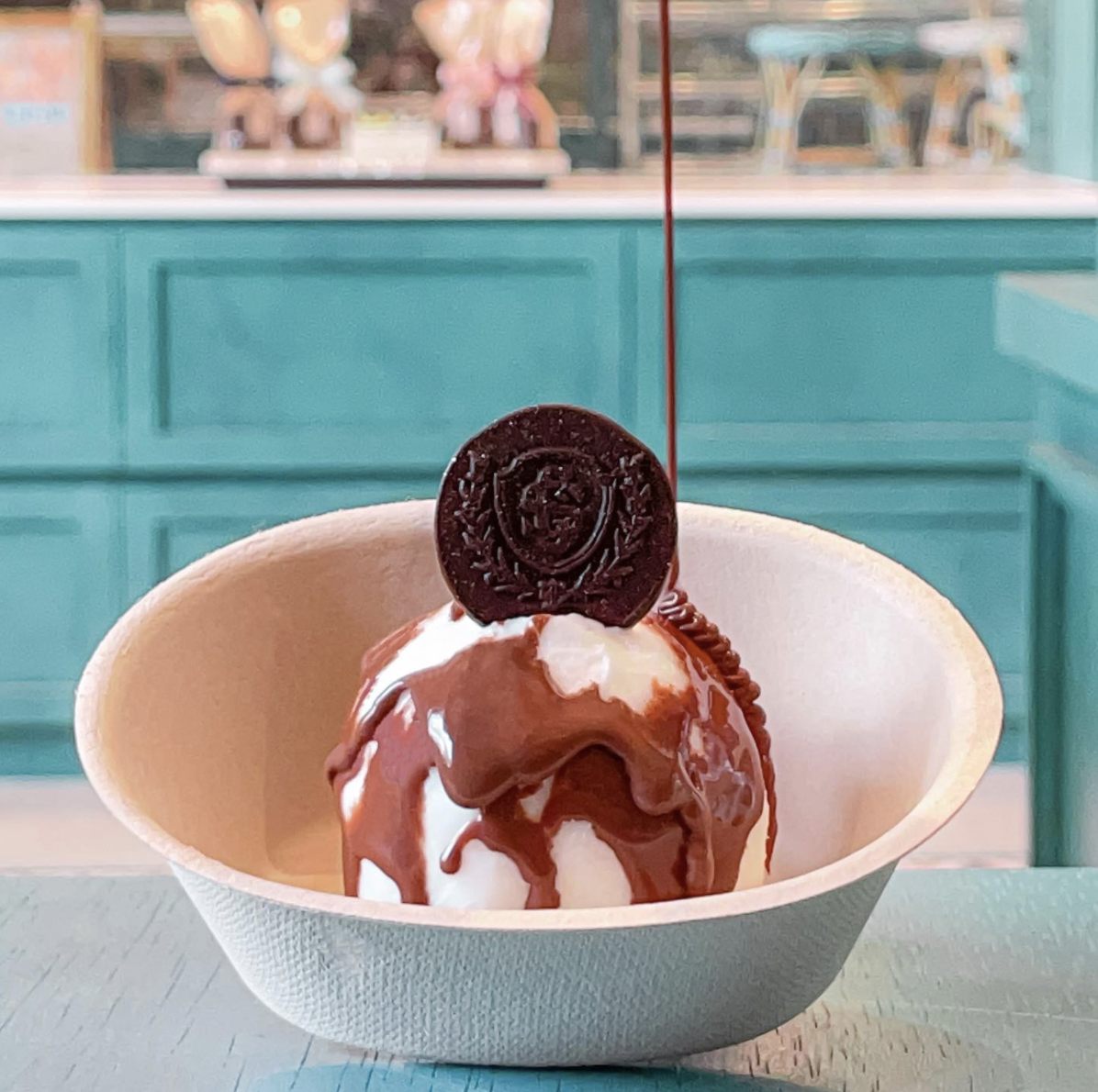 A bowl of Singapore Chocolate's Ice Cream Sundae