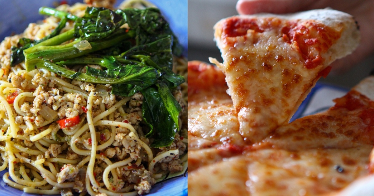Collage of Chicken Aglio and Chicken Margharita