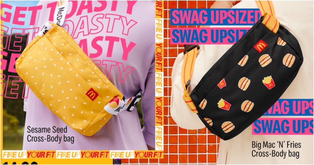 Collage of limited-edition McDonald's cross-body bags