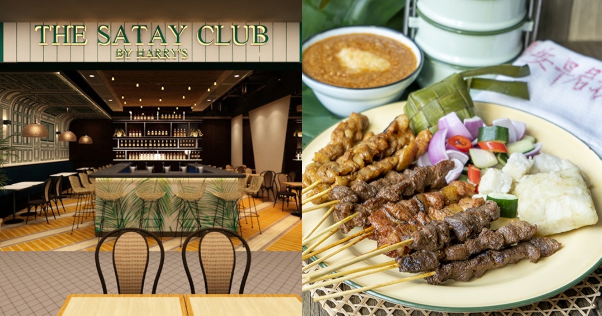 Collage of outlet and satay