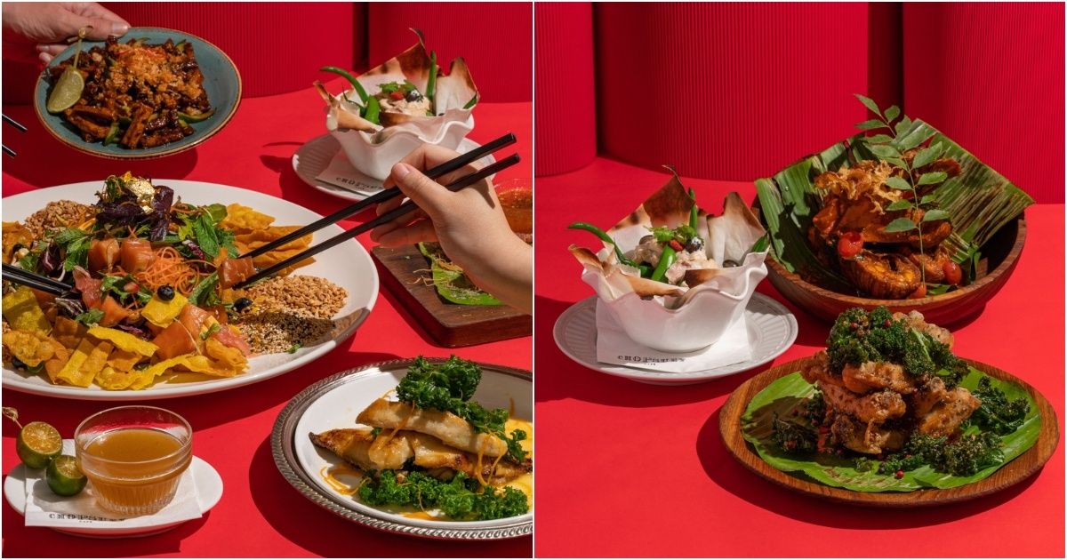 Collage of Chopsuey's menu items