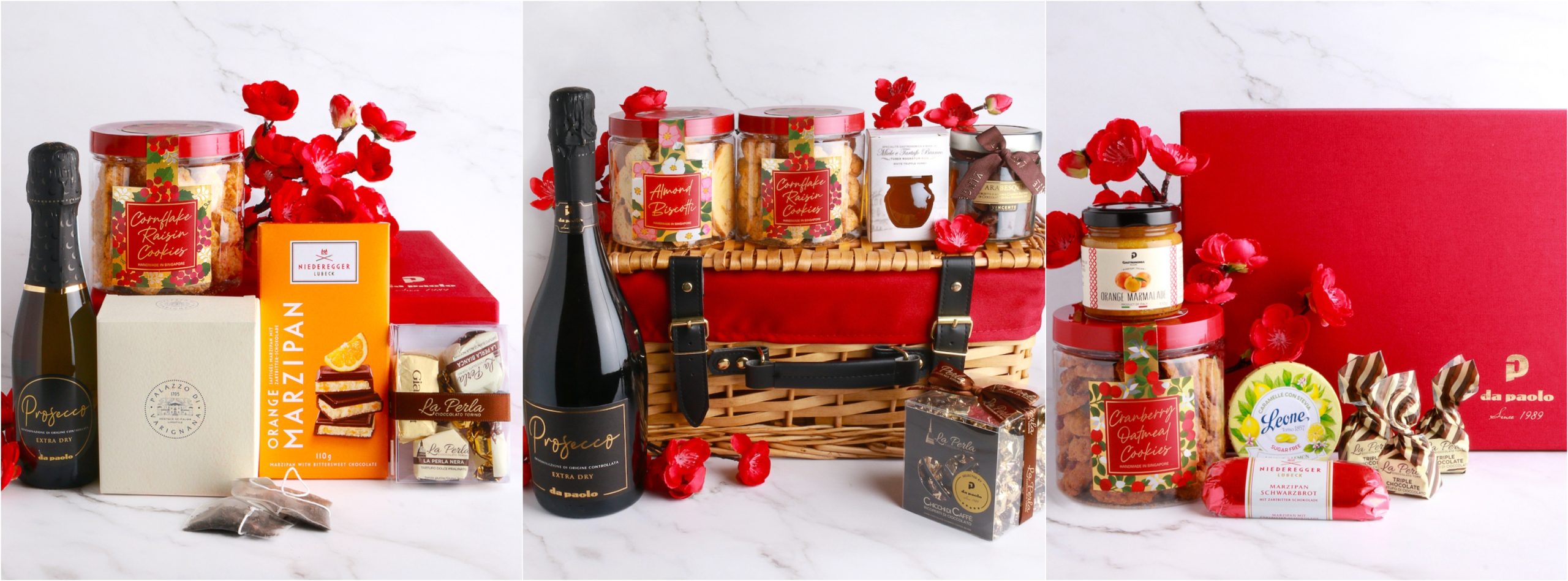 Collage of CNY hampers
