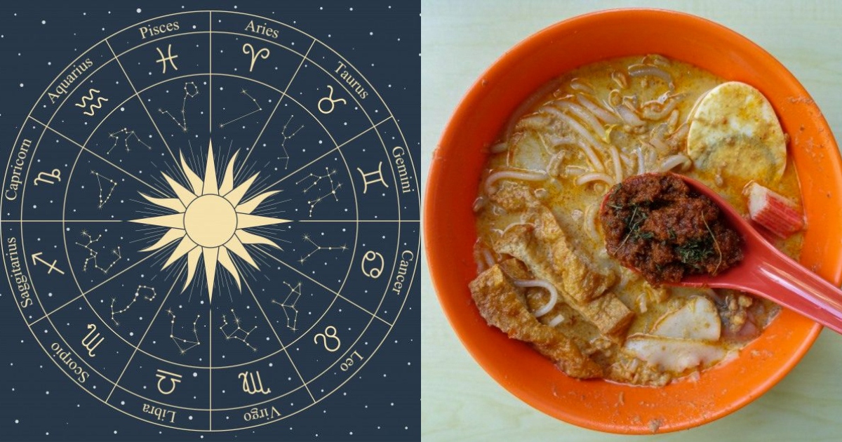 Collage of astro wheel and laksa