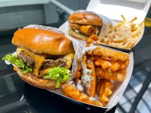 NBCB - Double Cheese Burger with Truffle Mayo Crisscut Fries