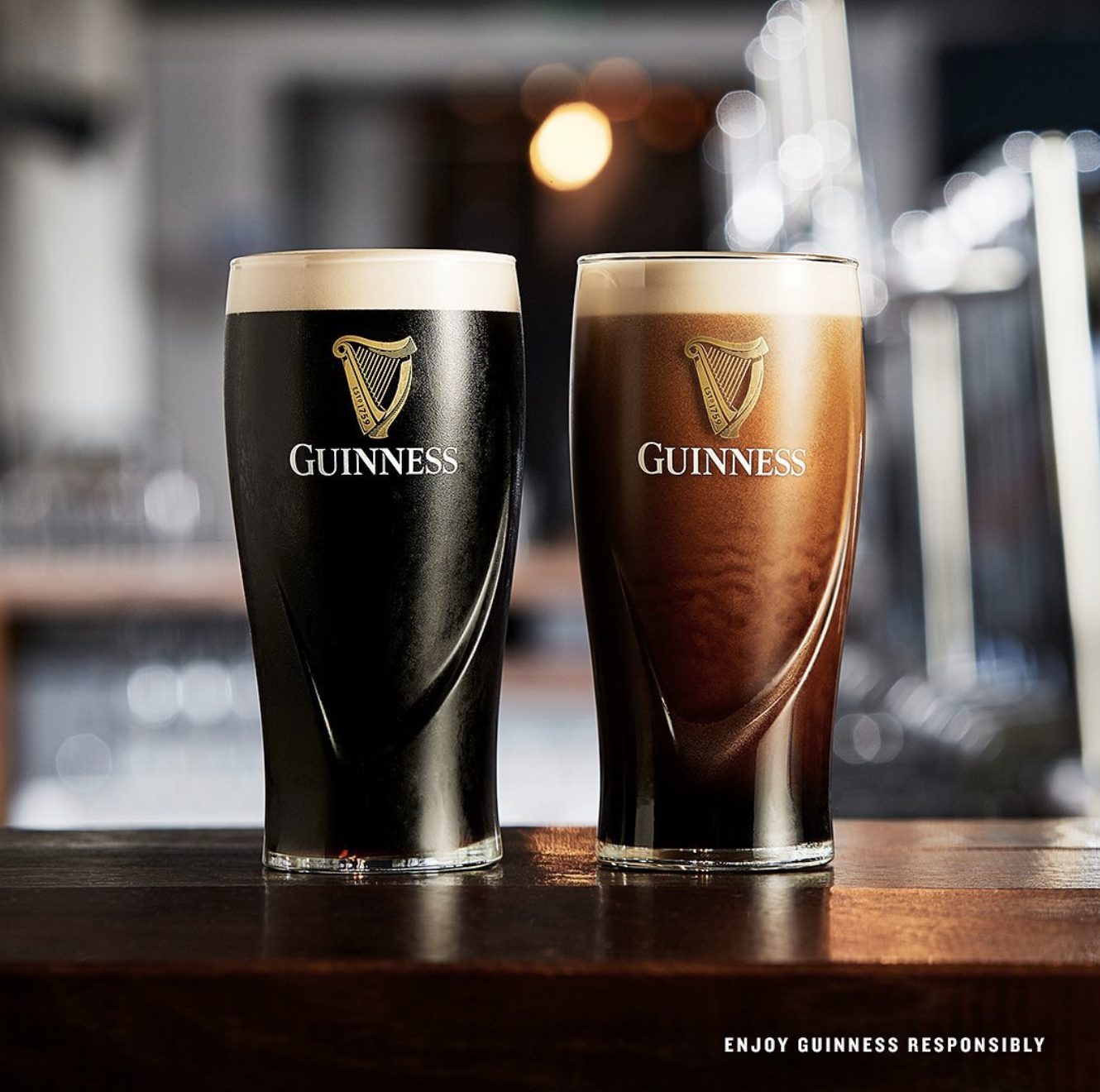 Image of two pints of Guinness