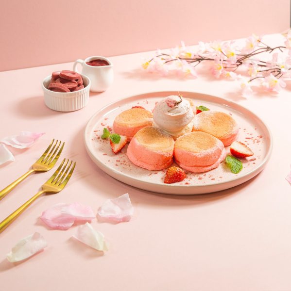 a photo of sakura pancakes