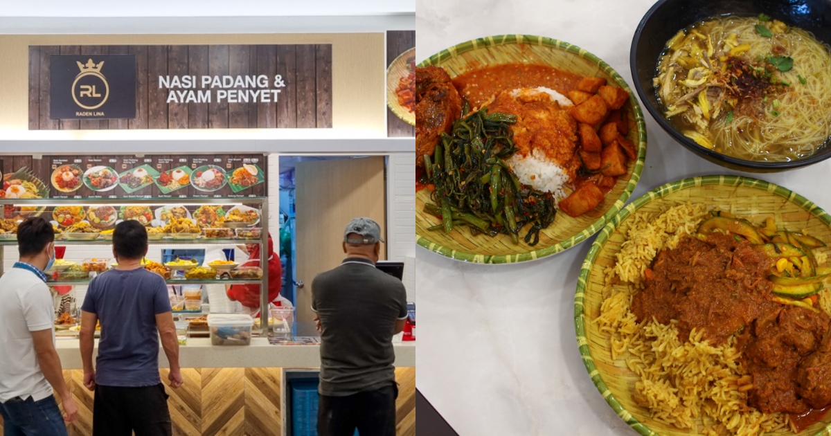 Collage of stall front and menu dishes