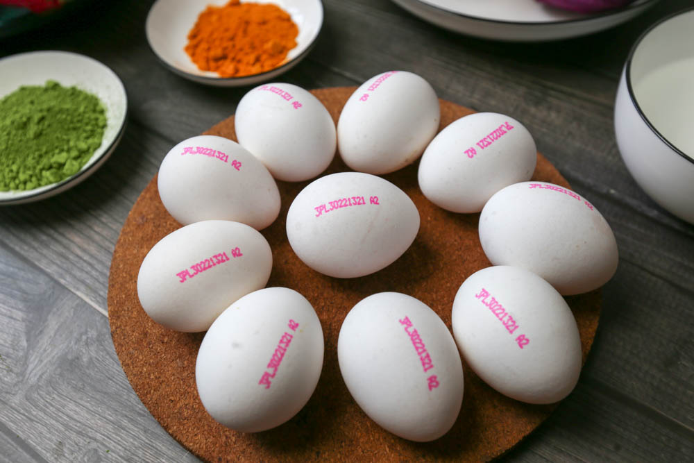Close up of Fermy Wozniak eggs