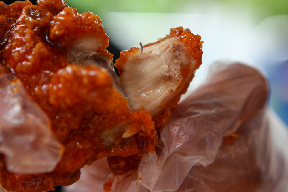 Close up of sweet spicy chicken