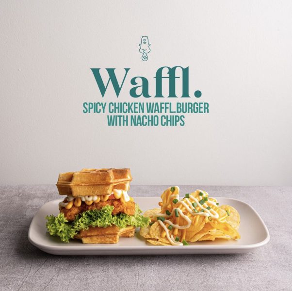 Image of Waffl's Spicy Chicken Waffl Burger
