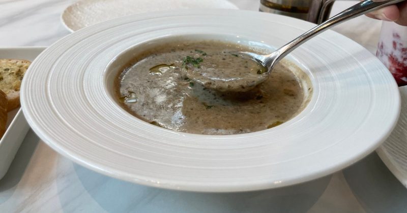 A picture of their truffle mushroom soup