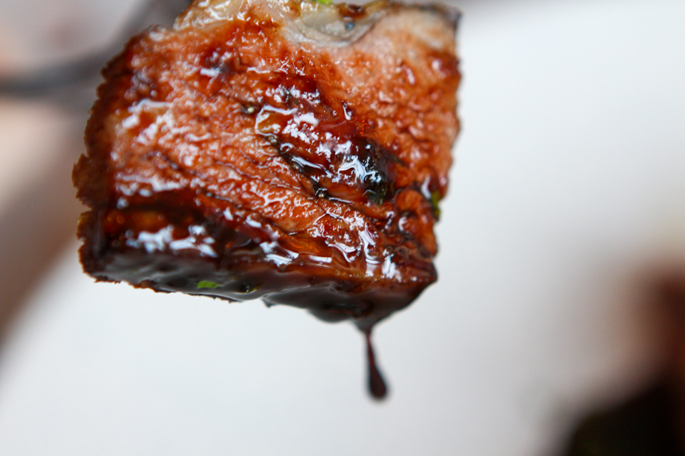 Close up of a piece of short rib