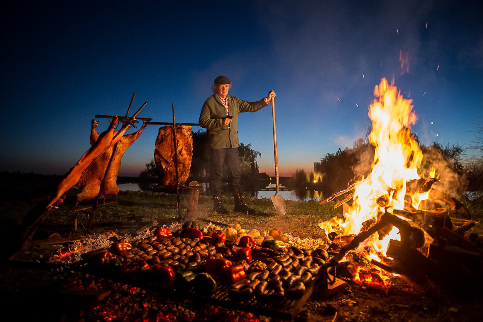 Image of chef mallman with open fire