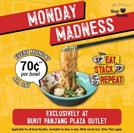 monday madness 70 cent boat noodles