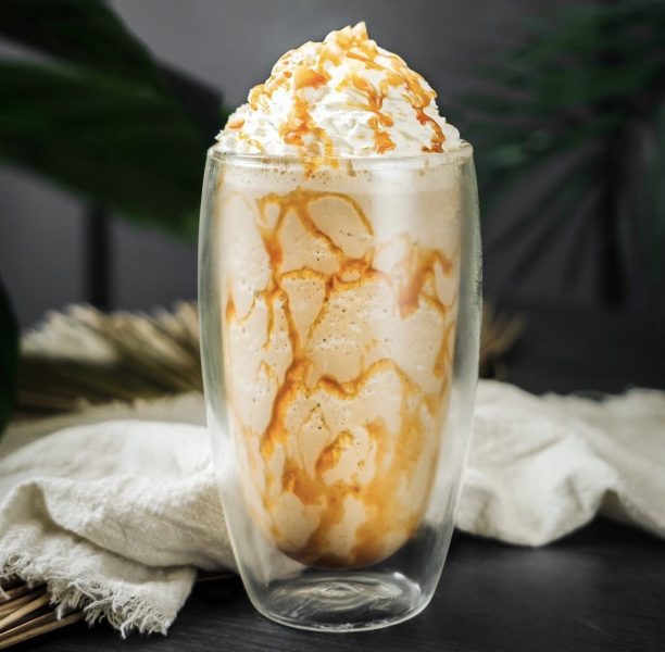 image of le bliss kitchen's caramel coffee frappe