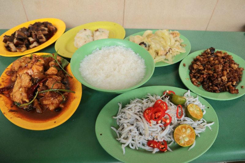 teochew rice & porridge - porridge and dishes