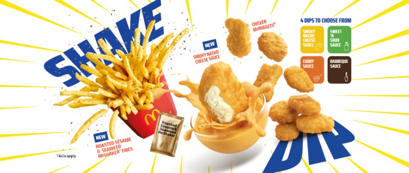A picture of McDonalds' Facebook banner showing the shaker fries