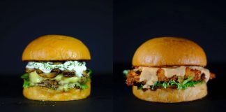 The Burger Coy - Picture of the truffle mushroom burger and peri-peri chicken burger