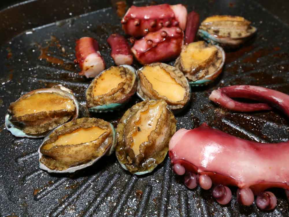 Photo of seafood on a grill