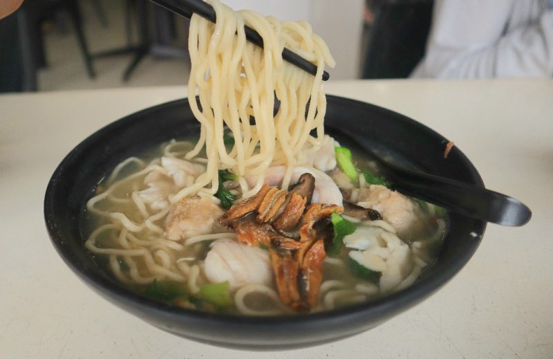 china whampoa home made noodles - closeup of you mian