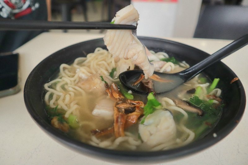 china whampoa home made noodles - closeup of fish