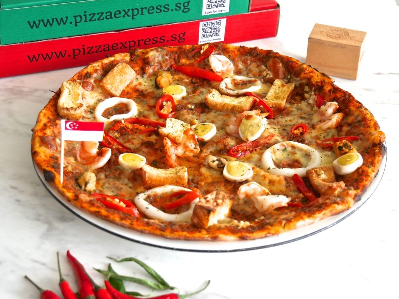 PizzaExpress - A picture of the Laksa Pizza