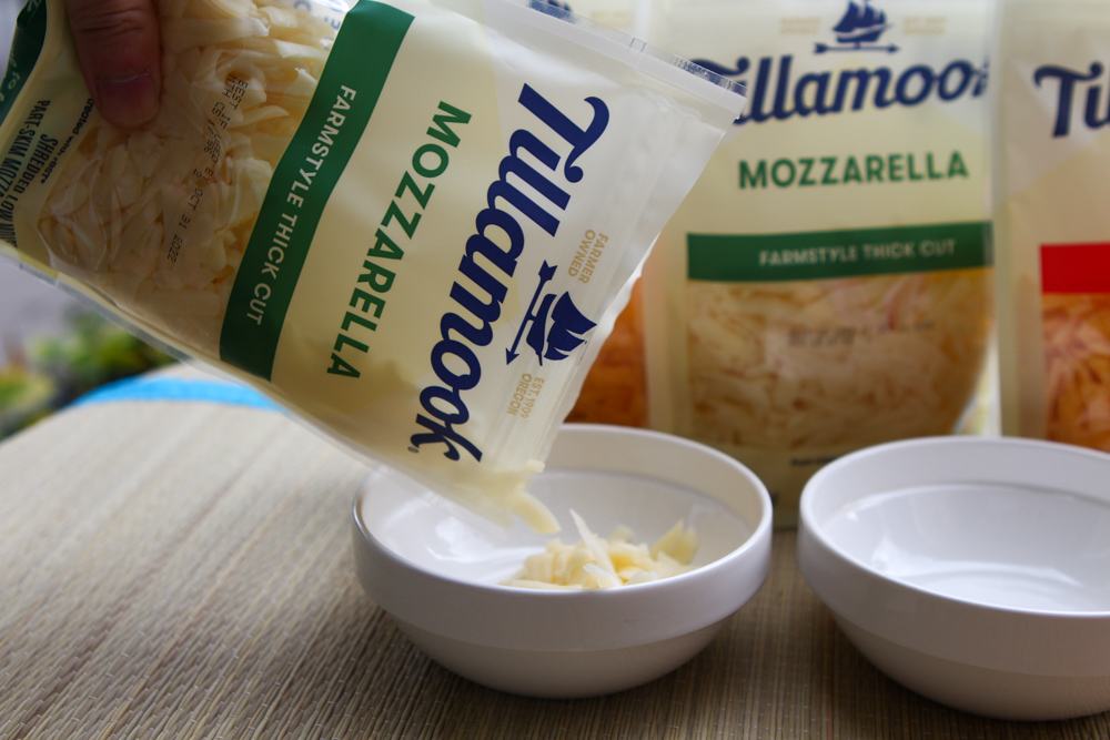 Tillamook - image of pouring mozzarella in bowl
