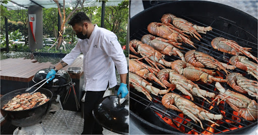 lobsterfest - chef grilling lobsters